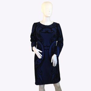 Cocktail Dress Long Sleeves Fitted Zipper Back Ladies Size M by Indication